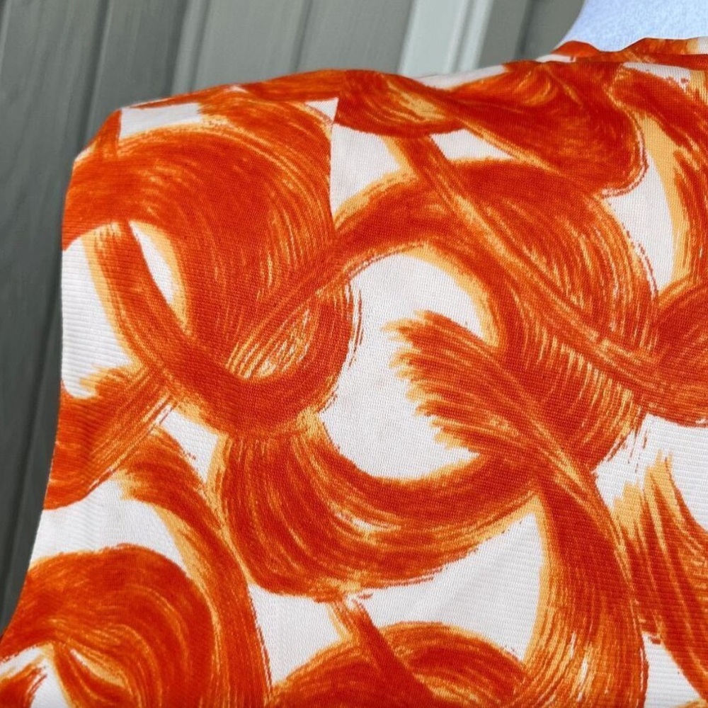 Vintage Painterly Swirl Dress • Pleated Skirt - Picture 6 of 7
